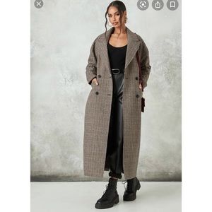 Brown Plaid Heritage Oversized Coat
